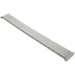 Angle view of Silver Tone Mens Silver Tone Metal Stretch Watch Band, Stainless Expansion Strap