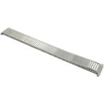 Angle view of Silver Tone Expansion Watch Band, Metal Stretch Strap for Timex, Citizen & More