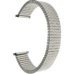 Top view of Silver Tone Mens Silver Tone Metal Expansion Watch Band, Stretch Strap