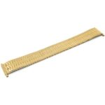 Angle view of Gold Tone Mens Expansion Watch Band, Metal Stretch Strap, Straight End