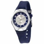 Calypso 36mm Mens Analog Sports Watch, Quartz, Silicone Strap - Silver / Blue - K5162/4