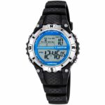 Calypso 38mm Kids Digital Sports Watch, Silicone Strap - Black / Silver / Blue - K5684/1