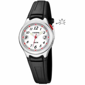 Calypso 28mm Womens Analog Glow Watch, Quartz, Silicone Strap - SIlver / Black - K6067/4