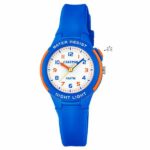 Calypso 29.5mm Kids Analog Glow Watch, Quartz, Silicone Strap - Blue / Orange - K6069/3