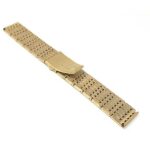 Back view of Gold Tone 22mm Stainless Steel Watch Band for Men, Metal Watch Strap, Gold Tone
