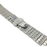 Back view of Silver Tone Mens Stainless Steel Watch Strap, Metal Watch Strap Replacement