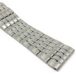 Closeup view of Silver Tone Mens Stainless Steel Watch Strap, Metal Watch Strap Replacement