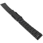 Back view of Black Stainless Steel Watch Band for Men, Metal Watch Bracelet