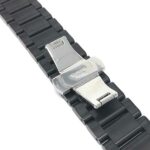 Back view of Black Mens Metal Strap, Replacement Steel Watch Band, Ajustable