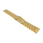 Angle view of Gold Tone Mens Metal Watch Band, Silver, Gold, Black, Black/Silver