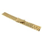Back view of Gold Tone Mens Metal Watch Band, Silver, Gold, Black, Black/Silver