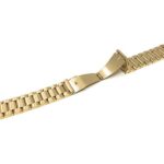 Open view of Gold Tone Mens Metal Watch Band, Silver, Gold, Black, Black/Silver