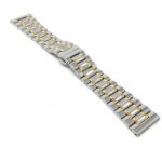 Back view of Two-Tone Stainless Steel Watch Band for Men, Metal Watch Bracelet, Removable Links