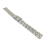 Back view of Silver Tone Womens Metal Watch Strap, Deployment, Silver and Gold Straps