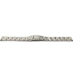 Open view of Silver Tone Womens Metal Watch Strap, Deployment, Silver and Gold Straps