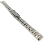 Closeup view of Silver Tone Womens Steel Watch Strap, Deployment, Silver and Gold Straps