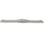 Open view of Silver Tone Womens Steel Watch Strap, Deployment, Silver and Gold Straps