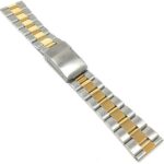 Back view of Two-Tone Mens Stainless Steel Watch Band, Metal Watch Band, Ajustable, Removable Links