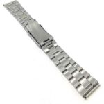 Face view of Two-Tone Mens Stainless Steel Watch Band, Metal Watch Band, Ajustable, Removable Links