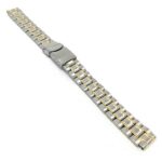 Back view of Two-Tone Womens Metal Watch Band, Deployment, Gold or Silver Tone