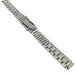 Closeup view of Two-Tone Womens Metal Watch Band, Deployment, Gold or Silver Tone