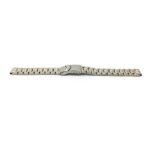Open view of Two-Tone Womens Metal Watch Band, Deployment, Gold or Silver Tone