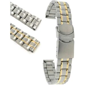 Bandini MET.486 | Womens Metal Watch Band, Deployment, Gold or Silver Tone