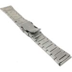 Back view of Silver Tone 26mm Silver Tone Metal Band for Men, Stainless Watch Strap, Ajustable