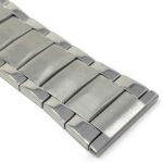 Closeup view of Silver Tone 26mm Silver Tone Metal Band for Men, Stainless Watch Strap, Ajustable