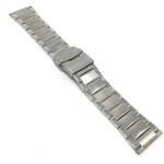 Top view of Silver Tone 26mm Silver Tone Metal Band for Men, Stainless Watch Strap, Ajustable