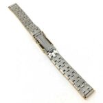 Back view of Gold Tone Womens Steel Watch Bracelet, Womens Metal Replacement Strap, Deployment