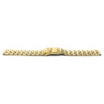 Flat view of Gold Tone Womens Steel Watch Bracelet, Womens Metal Replacement Strap, Deployment