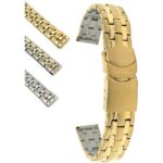 Bandini MET.908 | Womens Steel Watch Bracelet, Womens Metal Replacement Strap, Deployment