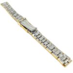 Back view of Gold Tone Womens Steel Watch Bracelet, Womens Metal Replacement Strap
