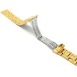 Open view of Gold Tone Womens Steel Watch Bracelet, Womens Metal Replacement Strap