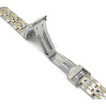 Open view of Two-Tone Womens Metal Replacement Watch Strap, Deployment