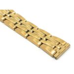 Closeup view of Gold Tone Womens Stainless Steel Watch Band, Deployment