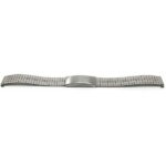 Flat view of Silver Tone Ladies Expansion Watch Strap, Expandable Band, Easy to Adjust