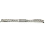 Flat view of Silver Tone Womens Expansion Watch Strap, Expandable Band, Easy to Adjust
