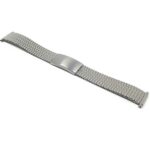Angle view of Silver Tone Mens Expandable Watch Band, Expansion Strap, Easy to Adjust