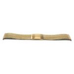 Flat view of Gold Tone Mens Adjustable Expansion Watch Band, Stretch Strap