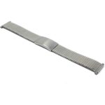 Angle view of Silver Tone Mens Expandable Watch Band, Stretchy Strap, Easy to Adjust