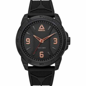 Reebok Carbon X Mens Watch Analog, Black And Rose Gold with Black Silicone Strap - RD-CAX-G2-SBIB-B3