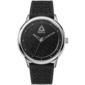 Reebok Chelsea Bloom Leather Womens Watch, Analog, Black with Black Silicone Strap - RD-CHB-L2-S1IB-B1