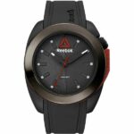 Reebok Dropsnatch Mens Watch, Analog, Black with Blue Silicone Strap - RD-DRO-G2-PBIB-BB