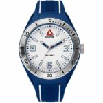 Reebok Emom 1.0 Mens Watch, Analog, Silver And Navy Blue with Blue Silicone Strap - RD-EMO-G2-PNIN-WN