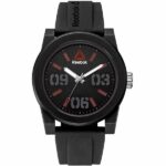 Reebok Hook Mens Watch, Analog, Black with Black Silicone Strap - RD-HOO-G2-PBIB-BR