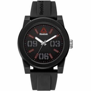 Reebok Hook Mens Watch, Analog, Black with Black Silicone Strap - RD-HOO-G2-PBIB-BR