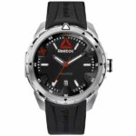 Reebok Impact Mens Watch, Analog, Stainless Steel with Black Silicone Strap - RD-IMP-G3-S1IB-BR