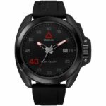 Reebok Protect Steel Mens Watch, Analog, Black with Black Silicone Strap - RD-PRO-G3-SBIB-BR